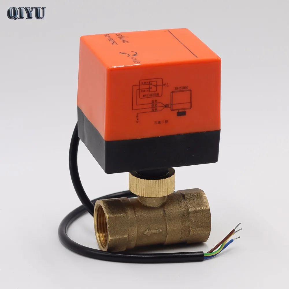 AC 220V DN15 DN20 кондиционер отопление пол мини электрические двухсторонние клапаны