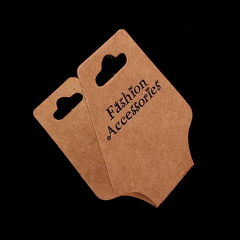 

100pcs Kraft Handmade Jewelry Card Necklace & Pendant Bracelet Brown Cards 4.5x12cm Paper Craft Card Hang Tag Jewelry Displays