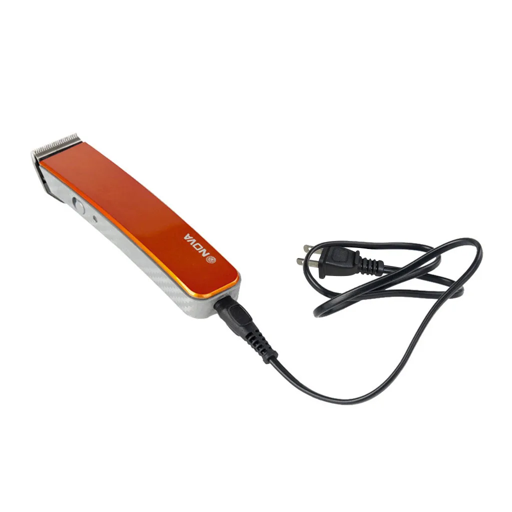Nova Заряженная электрическая стрижка, домашний мини-Парикмахерская бритва, машинка для стрижки волос, машинка для стрижки бороды, Парикмахерская бритва - Цвет: Orange EU Cable