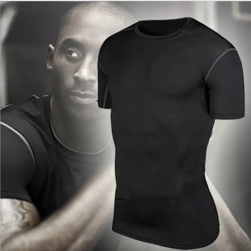 Men Designer Breathable T Shirt Quick Dry Slim Fitness Shirts font b Tops b font font