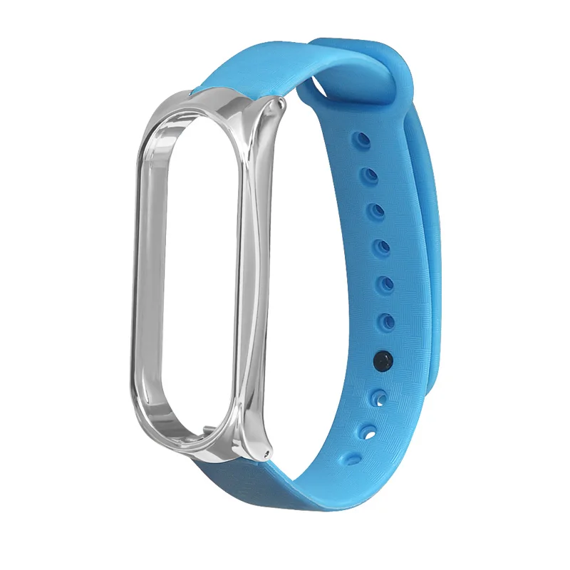 Новый TPE ремешок браслет ремень с металлическим чехлом для Xiaomi Mi Band 3