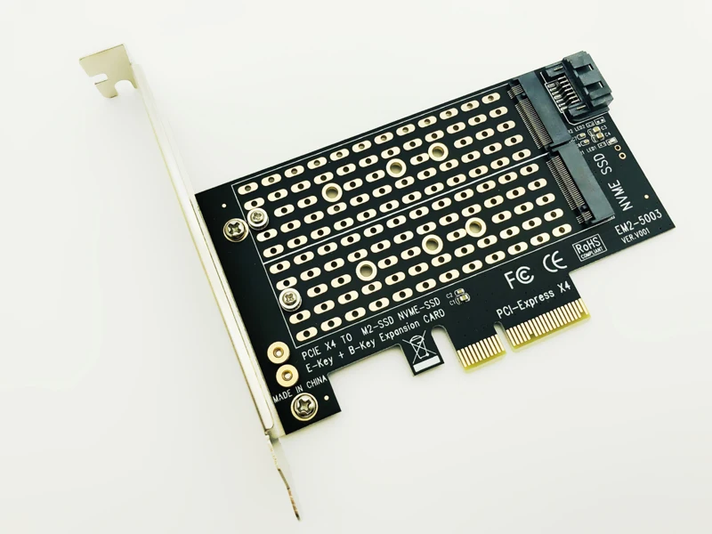 Адаптер NVMe SSD NGFF на PCI E 3 0 X4 Raiser M Key B Express NVME M.2 M2 SATA преобразователь переходник для