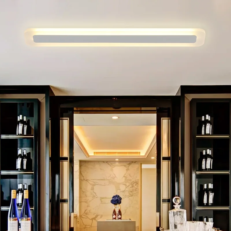 

Strip LED ceiling light Ultra-thin acrylic study bedroom dining hall aisle corridor entrance ceiling lamp entrance hall lamp