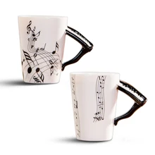 Креативная Новинка пианино ручка керамическая чашка кофе молоко чашка персональная кружка уникальный инструмент Подарочная чашка