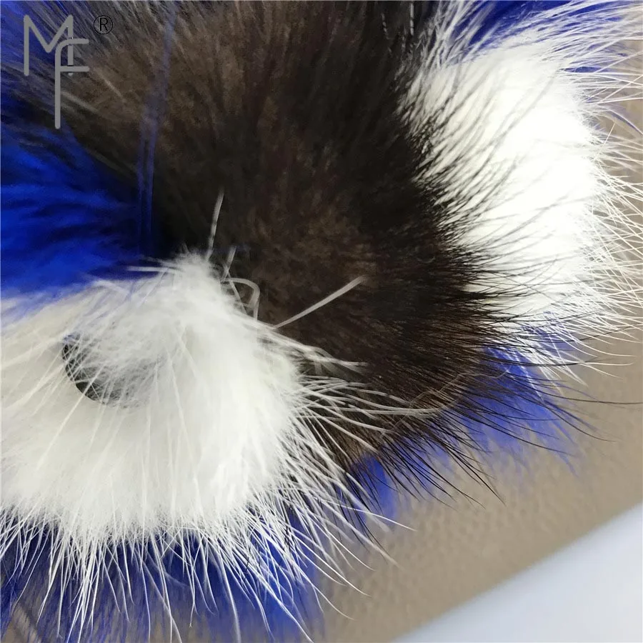 Magicfur синий натуральным лисьим мехом норки Pom мяч Сова кукла Мода Брелок Сумочка