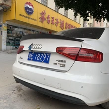 Для Audi S4 A4 B8 B8.5 4door седан 2009 2012 2016 HK стиль высокого качества углеродное волокно заднее крыло крыша сзади украшен спойлер