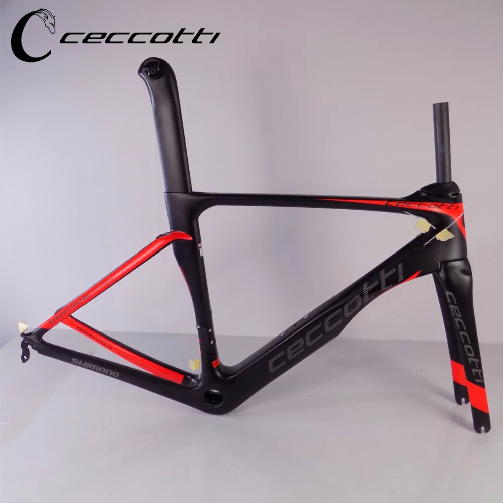 Ceccotti carbon road frame carbon fiber T1000 carbon bike frame BSA/BB30/PF30 Bottom Bracket weave UD Di2&Mechanical framesets