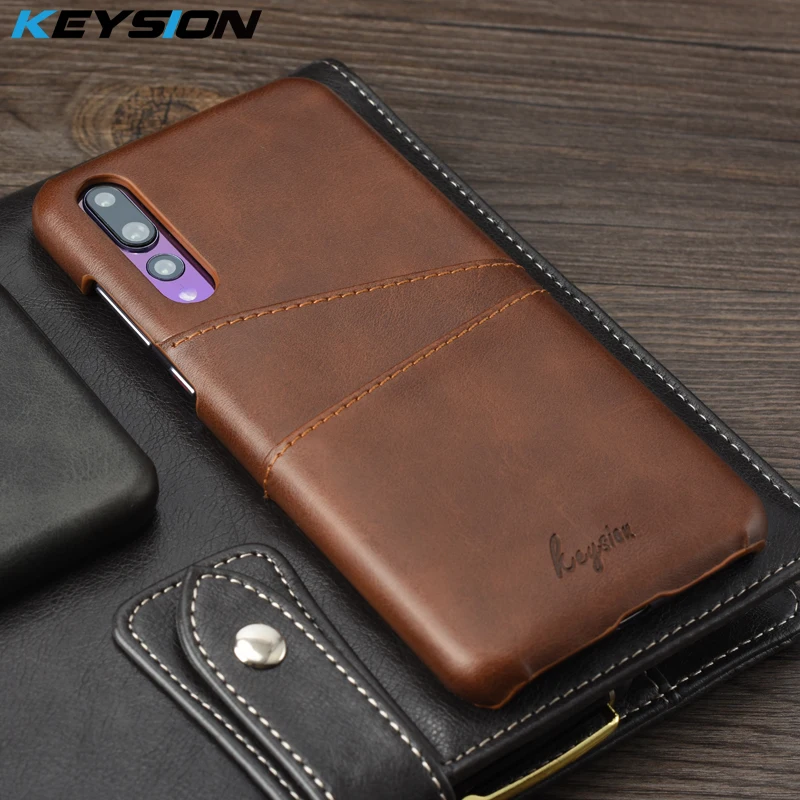 Чехол KEYSION для телефона Huawei P20 Pro кожаный роскошный винтажный кошелек с