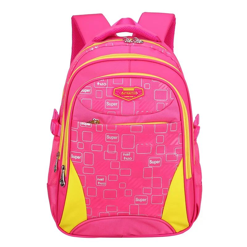 Ортопедический рюкзак, Детские водонепроницаемые школьные сумки, Детская сумка для книг, школьный рюкзак для мальчиков и девочек, mochila infantil - Цвет: small red