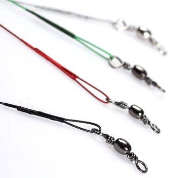 

60pcs 15cm/20cm/25cm Fly Fishing Line Connector Leader Wire Assortment Sleeve and Swivel Stainless Steel Rolling Swivels