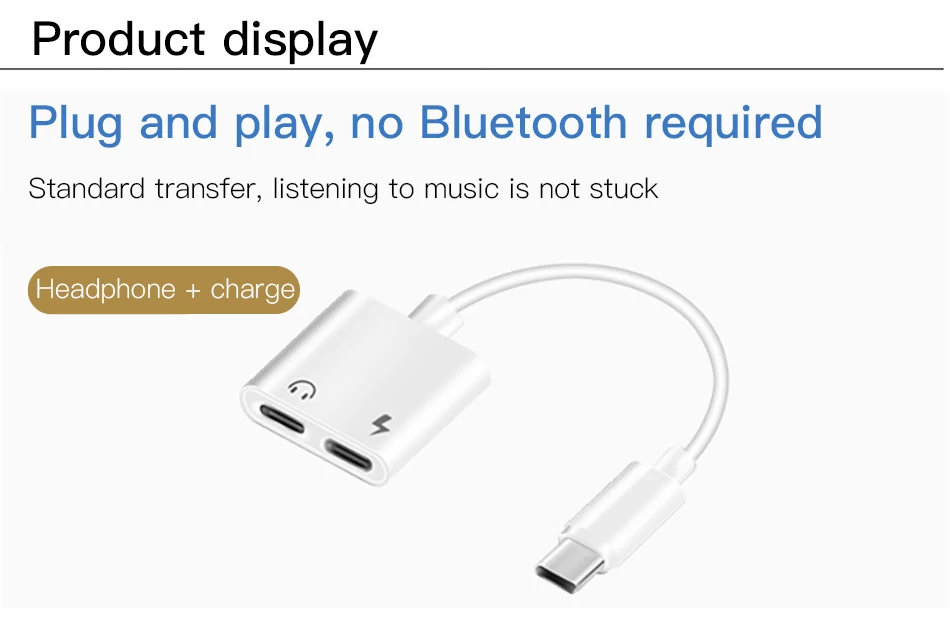 !ACCEZZ Adapter USB Type C For Huawei Samsung S8 S9 Plus 3.5mm Jack Earphone Calling Audio Connector Type-C Fast Charger Adapter (6)