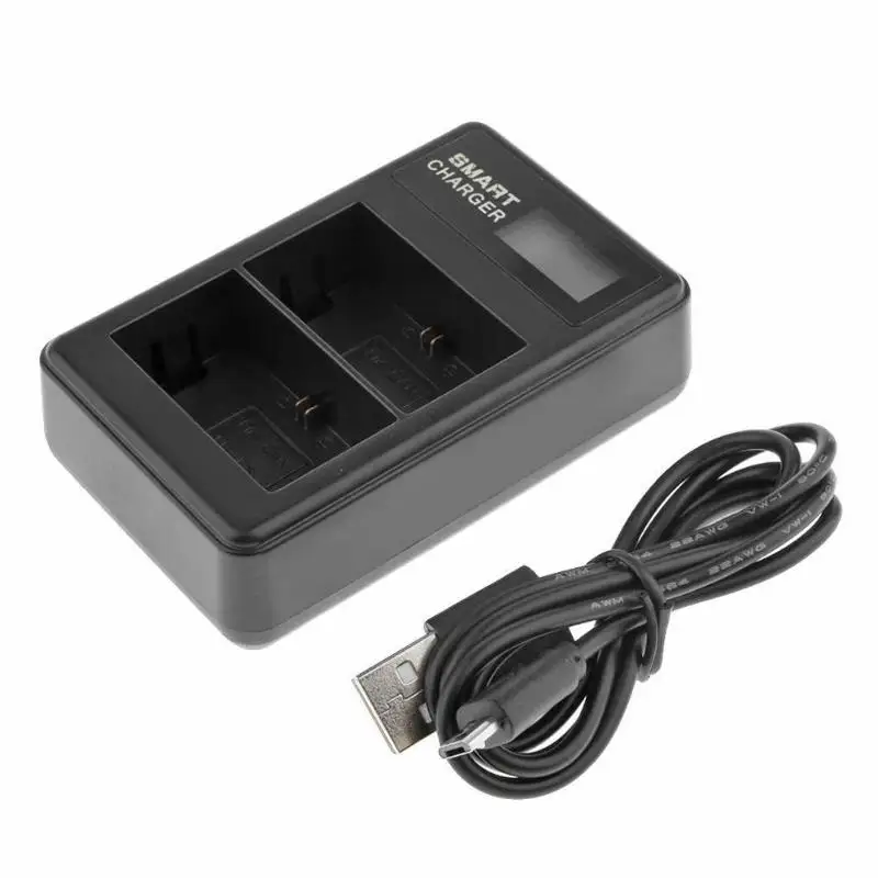 ALLOYSEED LP-E6 ЖК-дисплей двойной порт USB Батарея Быстрая зарядка зарядное устройство кабель комплект для Canon EOS 6D 5D 60D камера зарядное устройство