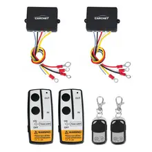2 sets Wireless Winch Remote Control Kit DC 12V 50 Feet for Jeep Truck SUV ATV 3000lb heavy duty recovery electric atv utv rope cable winch wireless remote truck boat trailer lifting sling dc 12v