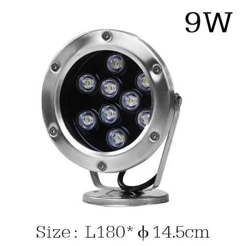 Led Underwater 3W 9W 15W 18W 24W Light Pond Submersible IP68 Night Lamp DC 12V 24V Outdoor Garden Swimming Pool Party Landscape transom lights for boats Underwater Lights