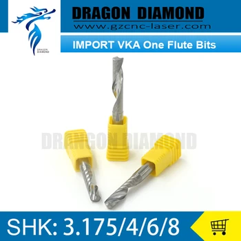 

10pcs/set one flute bits Top quality cnc bits with imported Germany material for cnc router machine Shank 3.175/4/5/6/8