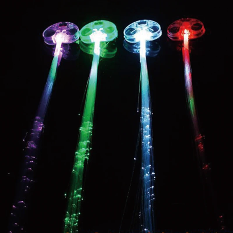 12pcslot Glowing Flash LED Hair Braid Led Hair Lights Wigs Clip Hairpin Clip Christmas Halloween Props Party Decoration (8)