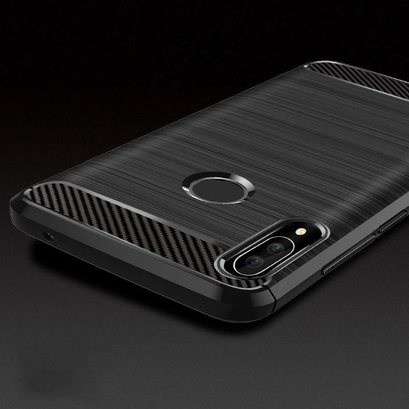 For ASUS Zenfone Max Pro M2 ZB631KL Case Soft Silicone Brushed Carbon Fiber ZB633KL Armor Phone Cover |