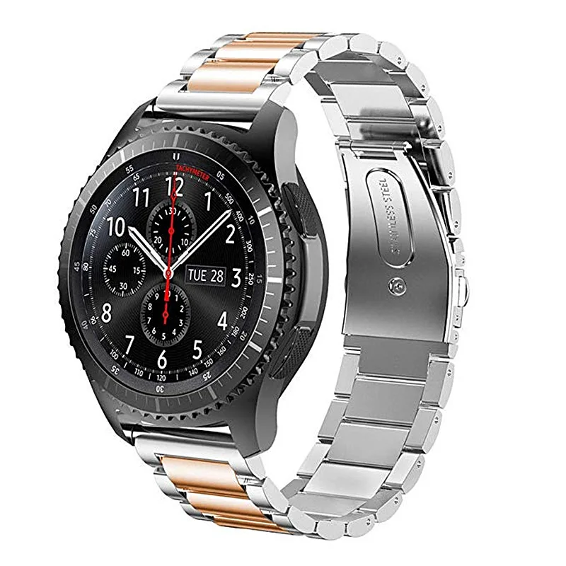 22 мм Нержавеющая сталь браслет ремешок для samsung Galaxy часы 46 мм Шестерни S3 классический/Frontier полосы Шестерни S3 ремешки