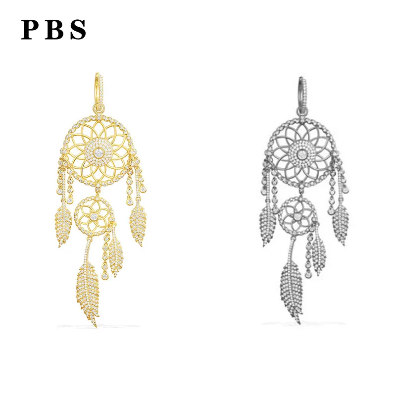 

PBS 925 Sterling Silver High Quality 1:1 Exquisite APM Dream Catcher Earrings Color Logo Free Package Manufacturers Wholesale