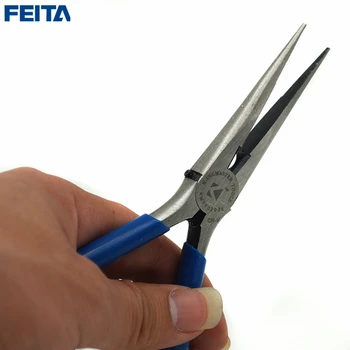 

FEITA Ring Needle Nose Pliers 6''/150mm Double-dip Plastic Handle Wire Stripper Crimping Ferronickel Alloy Durable Hand Tools