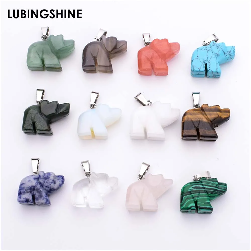 

Natural Stone Elephant Pendants & necklaces Fashion Crystal Butterfly Charms for DIY Making Jewelry 12pcs/lot Drop shipping