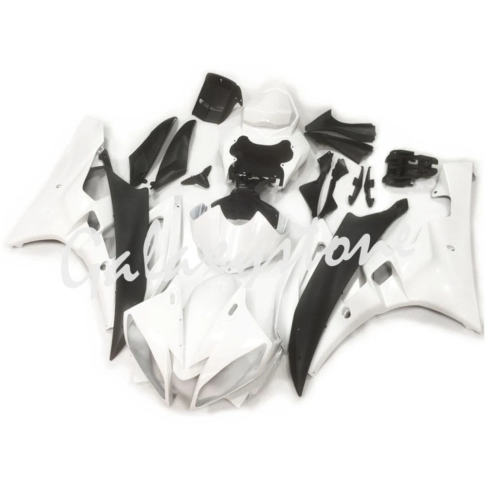 

Fits for Yamaha YZF R6 2006-2007 ABS Injection Fairing Bodywork Set White&Black