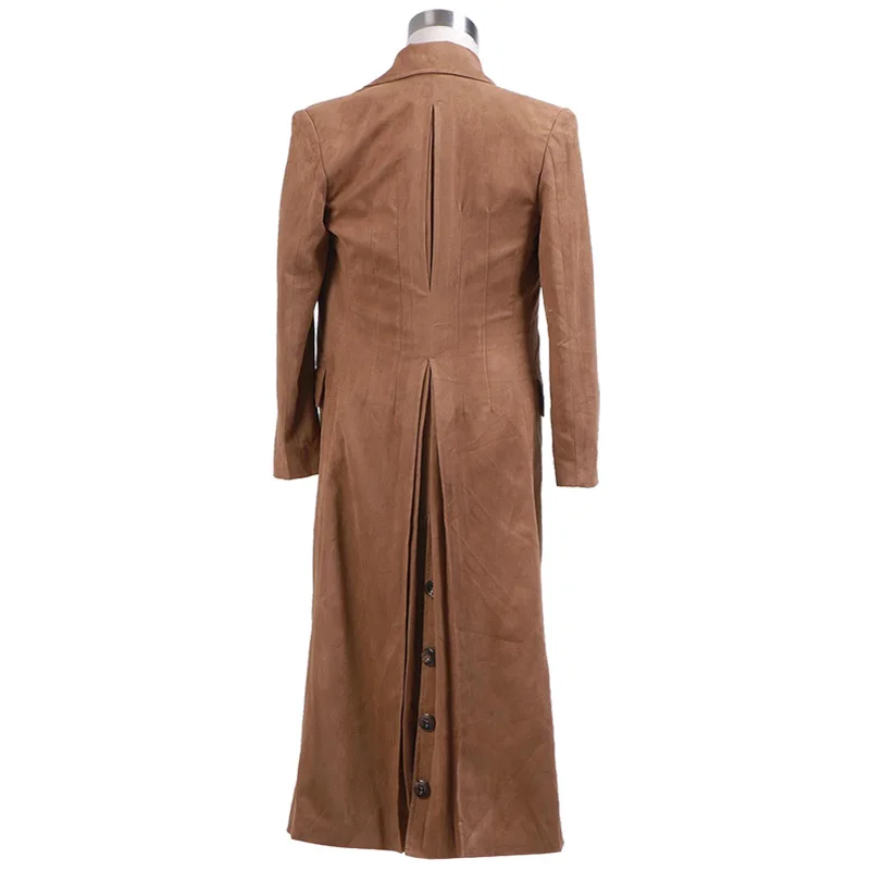 Доктор кто Коричневый Долго Замша Пальто Куртки Косплей Костюм|cosplay costume|costume