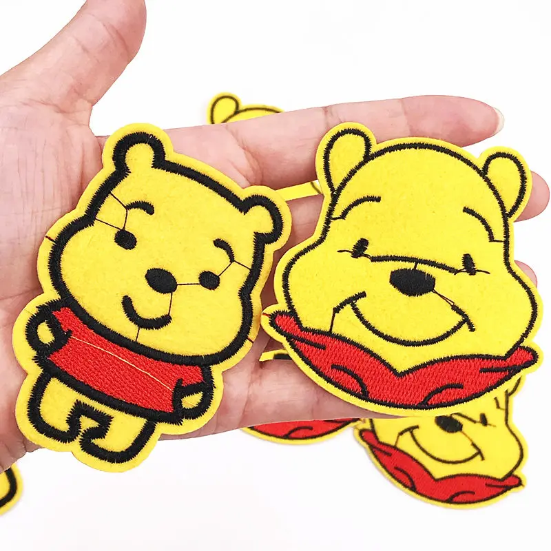 1pack 2Pcs Bear Badges Patches Iron On Embroidered Applique Patch For Clothes Stickers DIY Garment Apparel Accessories kid craft | Дом и сад