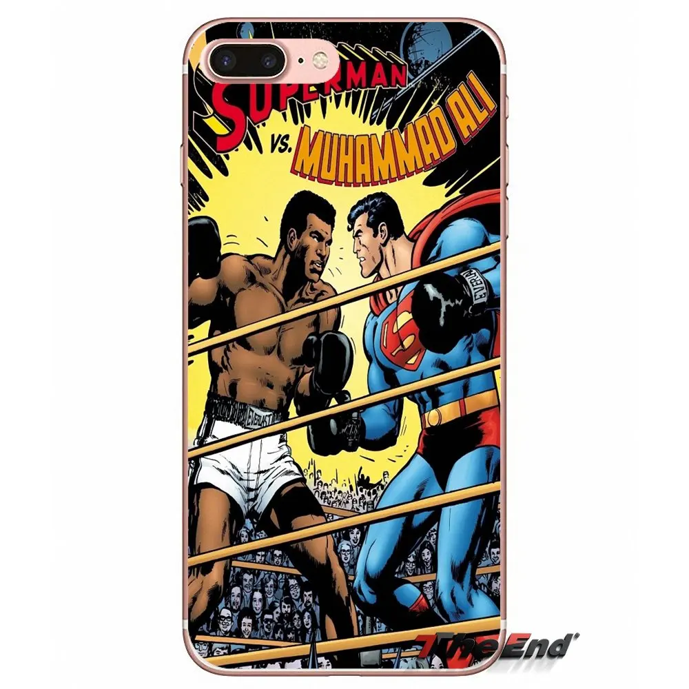 Мягкий чехол для iPhone X 4 4S 5 5S 5C SE 6 6S 7 8 Plus Samsung Galaxy J1 J3 J5 J7 A3 A5 2016 2017 Muhammad Ali King of Boxing