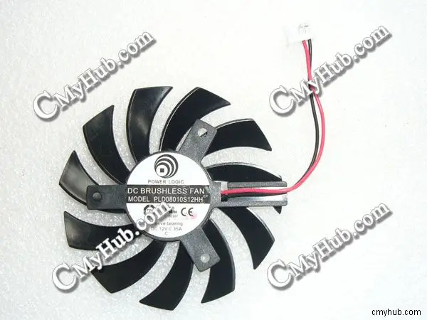 2 контактный Графический охлаждающий вентилятор для Power Logic PLD08010S12HH постоянный