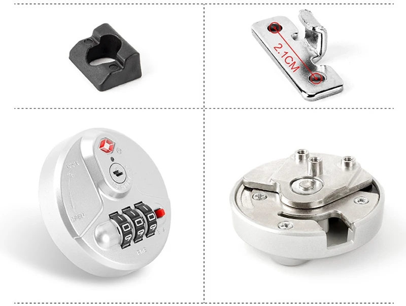 TSA Resettable Round 3 Digit Combination Lock Travel Luggage Suitcase Code Padlock