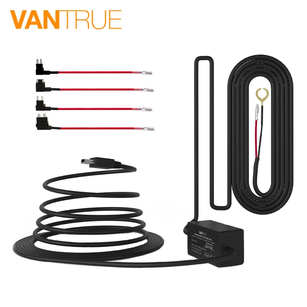 

Vantrue Hardwire Kit,10ft Mini USB 12V-24V to 5V Circuit Fuse Holders,Low Voltage Protection for N2 Pro/N2/X3/T2/N1 Pro Dash Cam