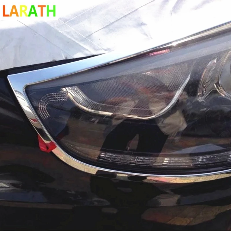 Для Hyundai ix35 2013 2014 2015 хром передние и задние фары лампы отделкой рамка декоративный