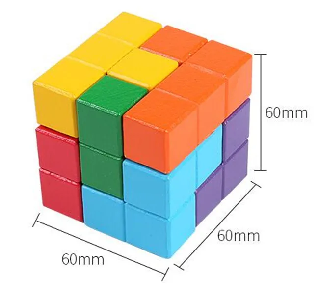 Actionbabei мини деревянный лабиринт куб 7 шт. 3D головоломка решения Ум Игра дети подарок развивающие игрушки