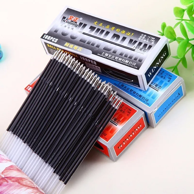 

10PCS New Long 107mm Ballpoint Refills Factory Outlets Office School Stationery Ball Pen Refills