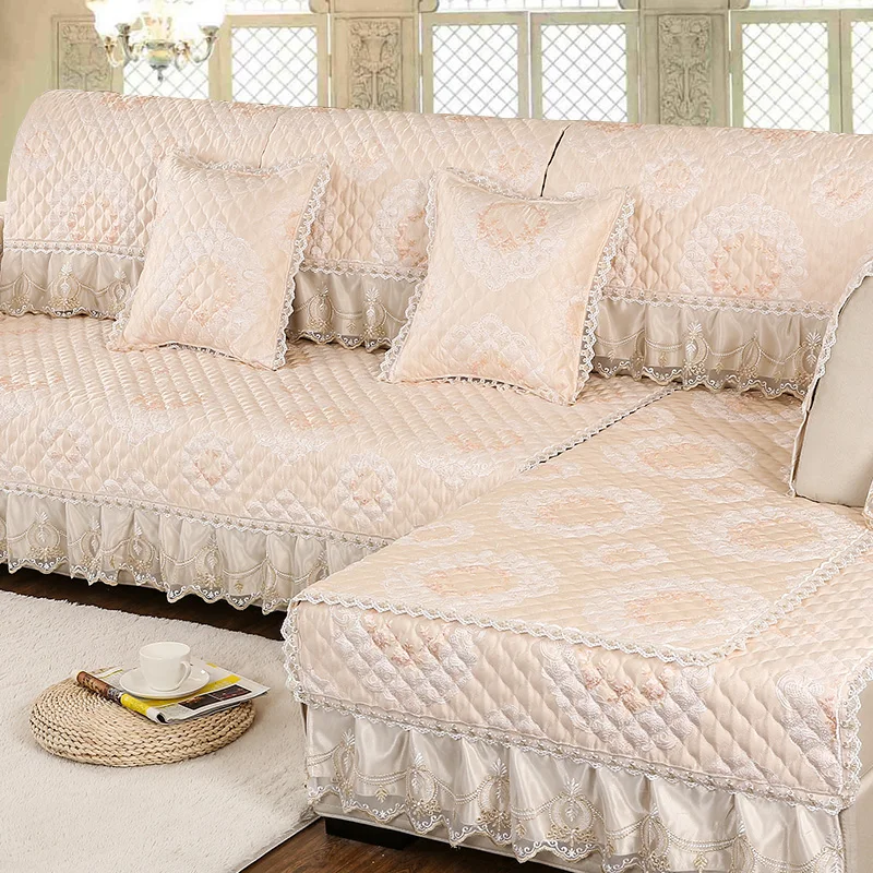 European luxury Cozy anti-skid sofa cushion leather cover towel Pillow armrest cushio custom made | Дом и сад