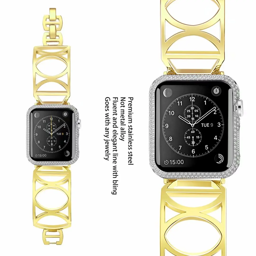 Высокое качество 38 мм 42 мм металлический браслет ремешок для Apple Watch 5 4 44 мм 40 мм ремешок из нержавеющей стали для iWatch Series 3 2 1