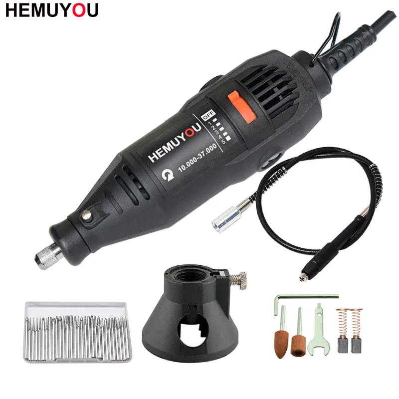 Dremel Стиль 180 Вт гравировальная ручка электрическая дрель DIY электрическая дрель вращающийся инструмент шлифовальная машина Мини дрель Полировка гравировка - Цвет: Оранжевый / чёрный