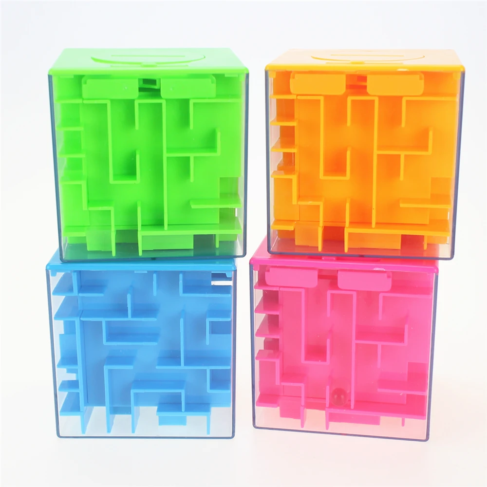 XISAOK 3D Maze Magic Cube Labyrinth Rolling Toy Educational Toys Keychain Kids Toys Gift,Random Color