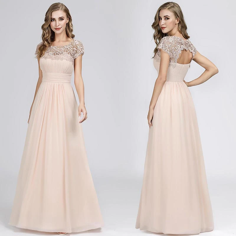 Plus Size Evening Dresses Long Appliques Pleated Chiffon Abendkleider Elegant Cheap EB23999 Open Back Lace robe de soiree Women Plus Size Evening Dresses Long Appliques Pleated Chiffon Abendkleider Elegant Cheap EB23999 Open Back Lace robe de soiree Women