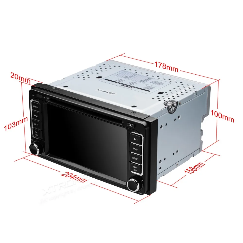 Perfect XTRONS 6.2 inch 2 din Car DVD Player Radio GPS Navigation For Toyota Land Cruiser 100 Series 1998-2007 Avanza Prado 4Runner RunX 3