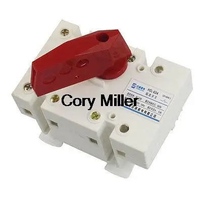 

AC 380V 50Hz 63A 2P+E Standard 35mm Mounting Rail Isolating Switch