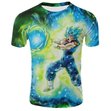 Harajuku de la bola del dragón del 3d anime camiseta para hombres camiseta hip-hop camisetas 2019 japonés para los hombres ropa Vintage ropa
