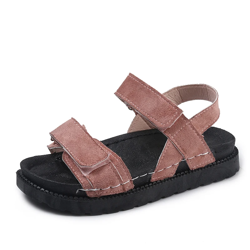 

Fashion New Shoes Woman 2019 Summer Leisure Flat Sandal Outdoor Shallow Mouth Open-toed Shoes PU Sticky Shoes Buckles Size35-42