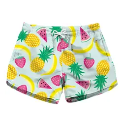 Новый 2018 Мода модные Для женщин шорты летние пляжные Повседневное Летние фрукты с печатным рисунком Принт Свободные шорты Горячая Для
