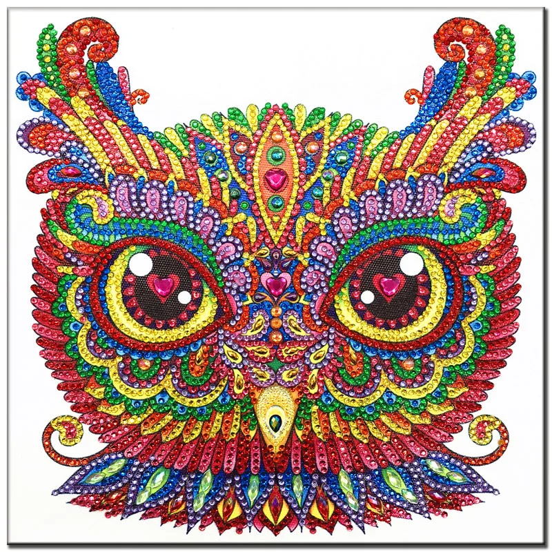 RUBOS DIY 5D Diamond Painting Cute Owl Special Bead Diamond Embroidery Big Pearl Rhinestones Mosaic Sale Gift Craft Hobby Decor (5)