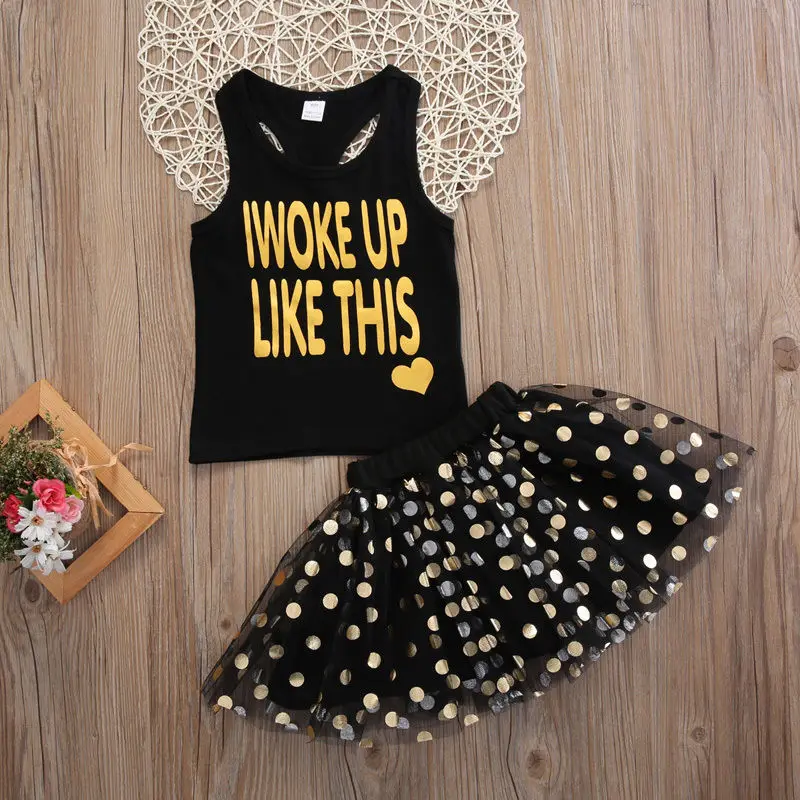 2 шт. детская юбка пачка футболка и юбка|outfit set|tutu outfit2pcs set |