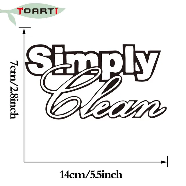 14*7CM Simply Clean Funny Car Sticker Funny car styling Drift Lowered