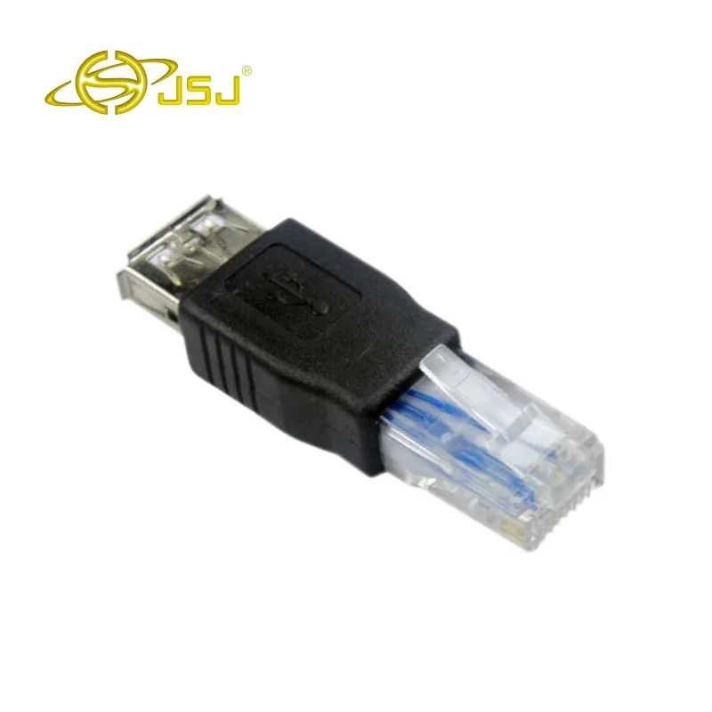 Сетевой интерфейс RJ45 к USB Женский адаптер USB к сетевому кабелю Хрустальный разъем