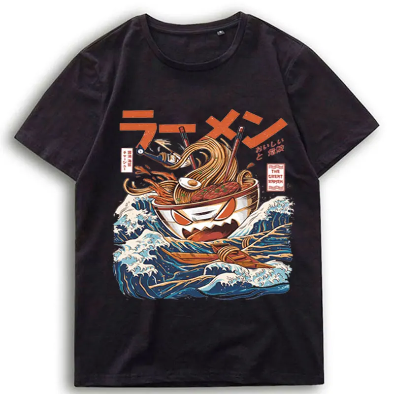 Японские Харадзюку футболки Ramen off Kanagawa мужские футболки Прямая поставка 3d принт короткий рукав Футболка уличная хип-хоп Топ Футболка - Цвет: Ramen off Kanagawa